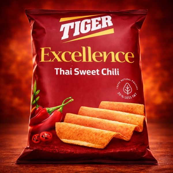 (العربية) تايجر شيبس سوبر ماكس اكسيلانس 50غم فلفل حلو تايلندي *1/20